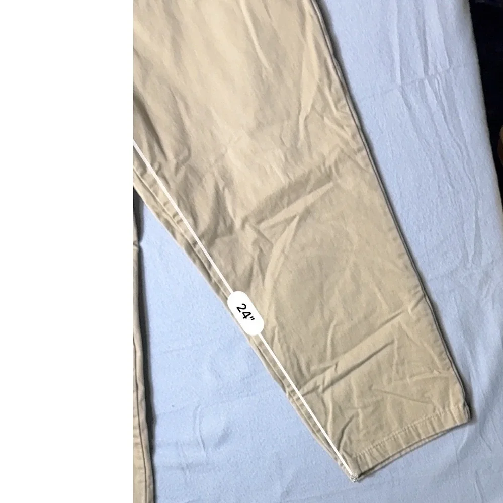 LL Bean Natural‎ Fit Flannel Lined Chino Pants Khaki Tan 162385 Mens 40x24